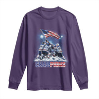 USA Ice Hockey Long Sleeve Shirt Hockey Champions 2026 USA Players Raising Flag On Ice
