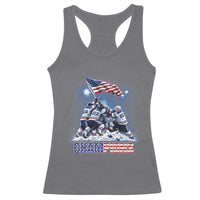 USA Ice Hockey Racerback Tank Top Hockey Champions 2026 USA Players Raising Flag On Ice
