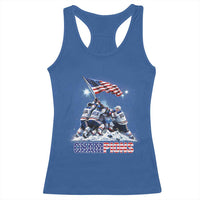 USA Ice Hockey Racerback Tank Top Hockey Champions 2026 USA Players Raising Flag On Ice