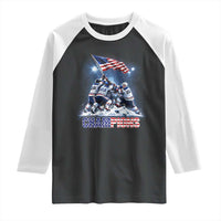 USA Ice Hockey Raglan Shirt Hockey Champions 2026 USA Players Raising Flag On Ice