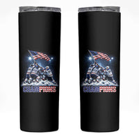 USA Ice Hockey Skinny Tumbler Hockey Champions 2026 USA Players Raising Flag On Ice