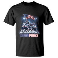 USA Ice Hockey T Shirt Hockey Champions 2026 USA Players Raising Flag On Ice
