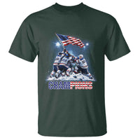 USA Ice Hockey T Shirt Hockey Champions 2026 USA Players Raising Flag On Ice