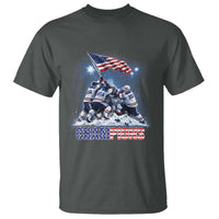 USA Ice Hockey T Shirt Hockey Champions 2026 USA Players Raising Flag On Ice