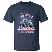 USA Ice Hockey T Shirt Hockey Champions 2026 USA Players Raising Flag On Ice