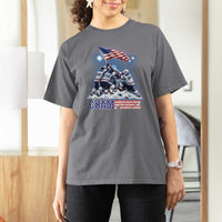 USA Ice Hockey T Shirt For Women Hockey Champions 2026 USA Players Raising Flag On Ice