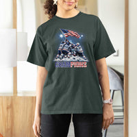 USA Ice Hockey T Shirt For Women Hockey Champions 2026 USA Players Raising Flag On Ice