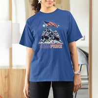 USA Ice Hockey T Shirt For Women Hockey Champions 2026 USA Players Raising Flag On Ice