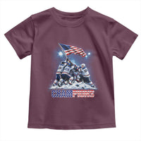 USA Ice Hockey Toddler T Shirt Hockey Champions 2026 USA Players Raising Flag On Ice