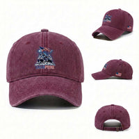 USA Ice Hockey Washed Cotton Baseball Cap Hockey Champions 2026 USA Players Raising Flag On Ice