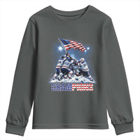 USA Ice Hockey Youth Sweatshirt Hockey Champions 2026 USA Players Raising Flag On Ice