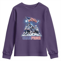 USA Ice Hockey Youth Sweatshirt Hockey Champions 2026 USA Players Raising Flag On Ice