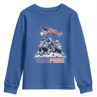 USA Ice Hockey Youth Sweatshirt Hockey Champions 2026 USA Players Raising Flag On Ice