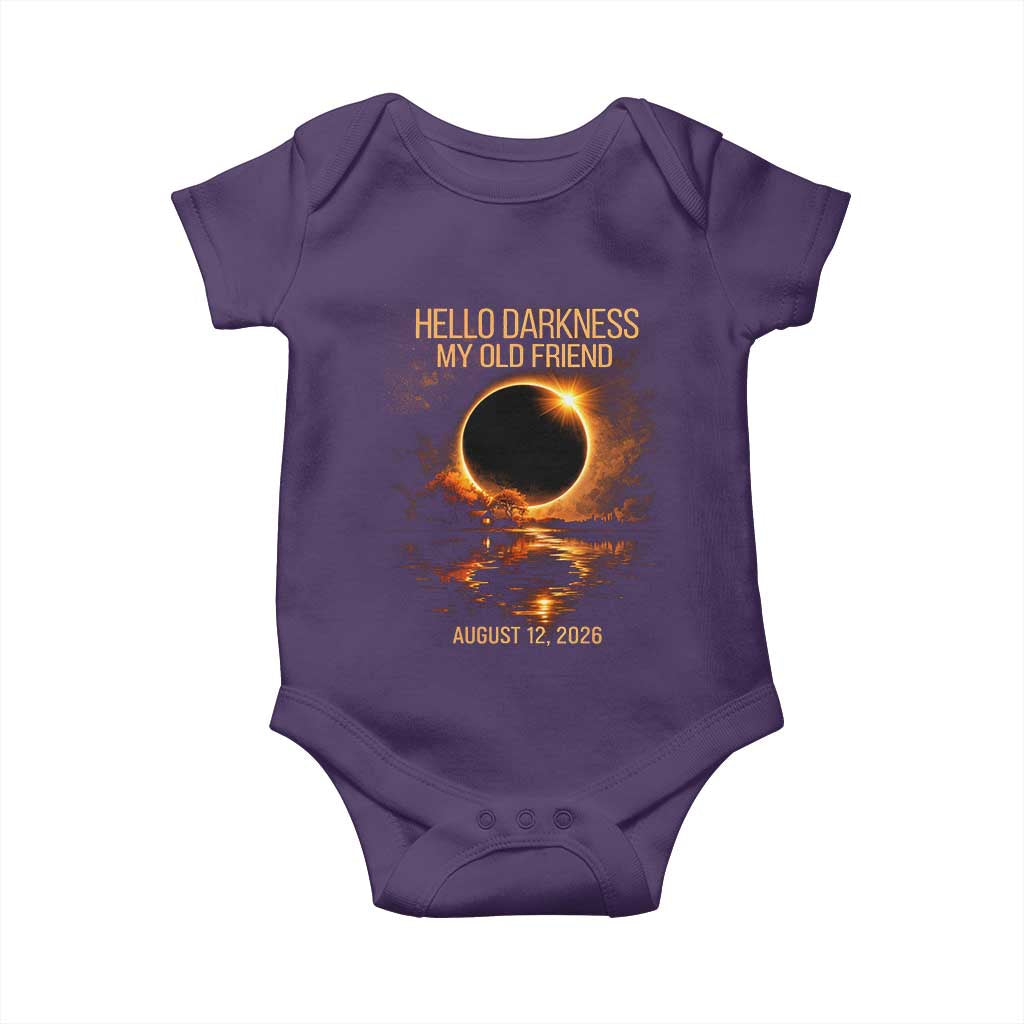 Solar Eclipse 2026 Baby Onesie Hello Darkness 12 August 2026 Totality Gift