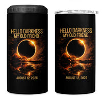 Solar Eclipse 2026 4 in 1 Can Cooler Tumbler Hello Darkness 12 August 2026 Totality Gift