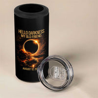 Solar Eclipse 2026 4 in 1 Can Cooler Tumbler Hello Darkness 12 August 2026 Totality Gift