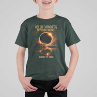 Solar Eclipse 2026 T Shirt For Kid Hello Darkness 12 August 2026 Totality Gift