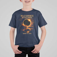 Solar Eclipse 2026 T Shirt For Kid Hello Darkness 12 August 2026 Totality Gift