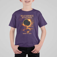 Solar Eclipse 2026 T Shirt For Kid Hello Darkness 12 August 2026 Totality Gift