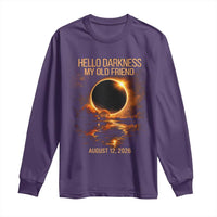 Solar Eclipse 2026 Long Sleeve Shirt Hello Darkness 12 August 2026 Totality Gift
