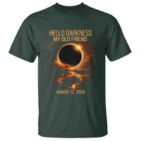 Solar Eclipse 2026 T Shirt Hello Darkness 12 August 2026 Totality Gift