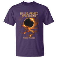 Solar Eclipse 2026 T Shirt Hello Darkness 12 August 2026 Totality Gift
