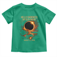 Solar Eclipse 2026 Toddler T Shirt Hello Darkness 12 August 2026 Totality Gift