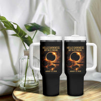 Solar Eclipse 2026 Tumbler With Handle Hello Darkness 12 August 2026 Totality Gift