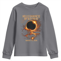 Solar Eclipse 2026 Youth Sweatshirt Hello Darkness 12 August 2026 Totality Gift