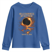 Solar Eclipse 2026 Youth Sweatshirt Hello Darkness 12 August 2026 Totality Gift