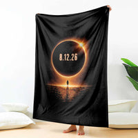 Total Solar Eclipse 2026 Throw Blanket August 12th Totality Gift