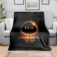 Total Solar Eclipse 2026 Throw Blanket August 12th Totality Gift