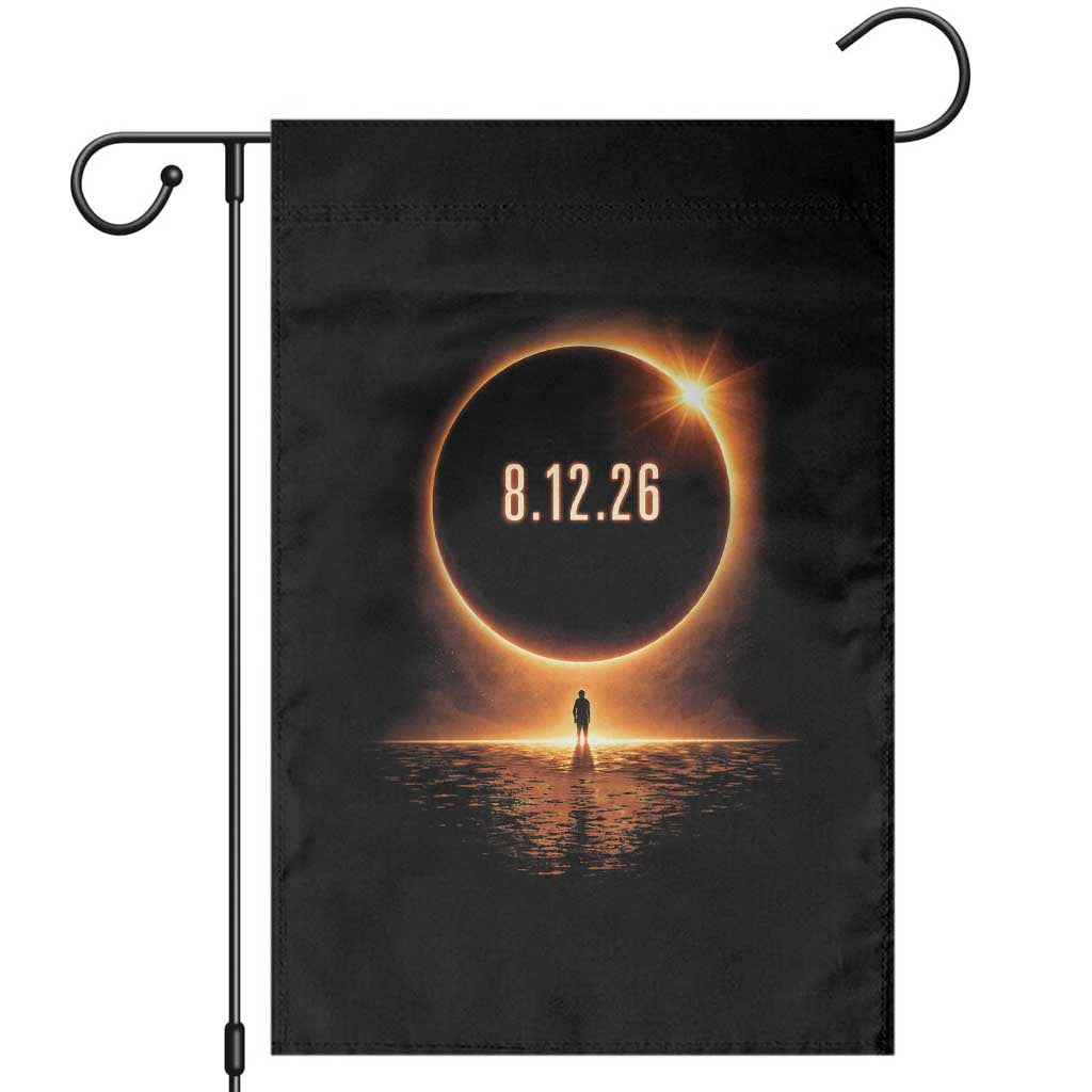 Total Solar Eclipse 2026 Garden Flag August 12th Totality Gift