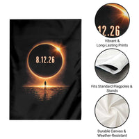 Total Solar Eclipse 2026 Garden Flag August 12th Totality Gift