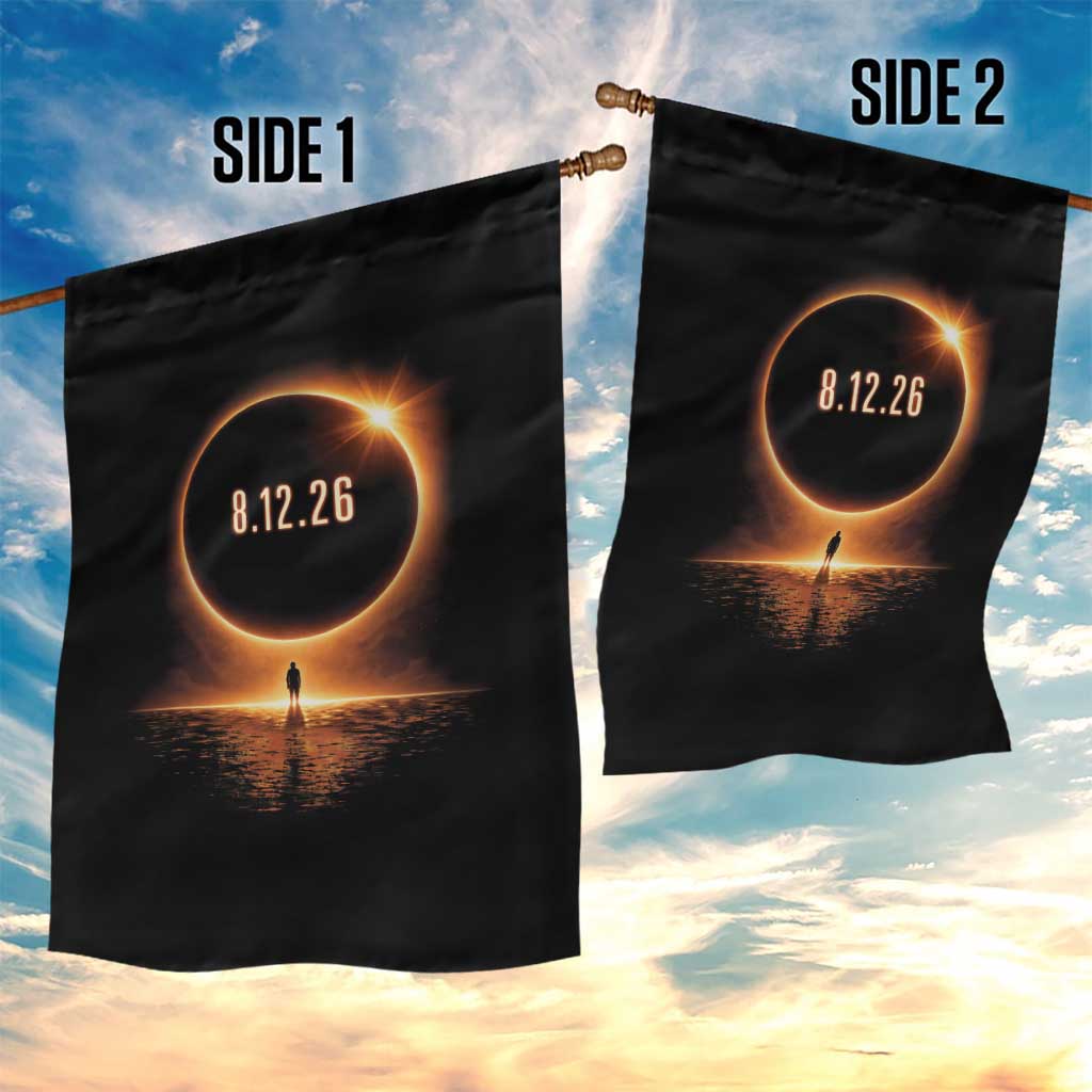 Total Solar Eclipse 2026 Garden Flag August 12th Totality Gift