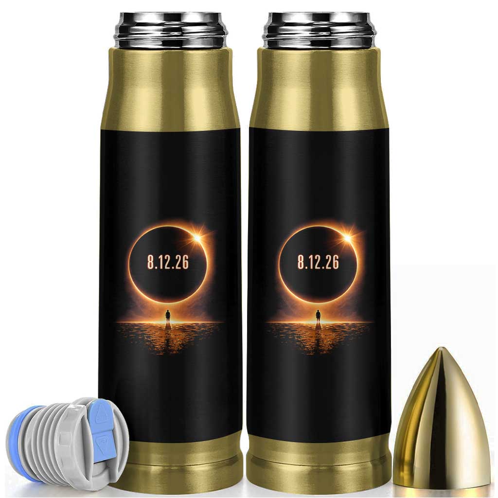 Total Solar Eclipse 2026 Bullet Tumbler August 12th Totality Gift