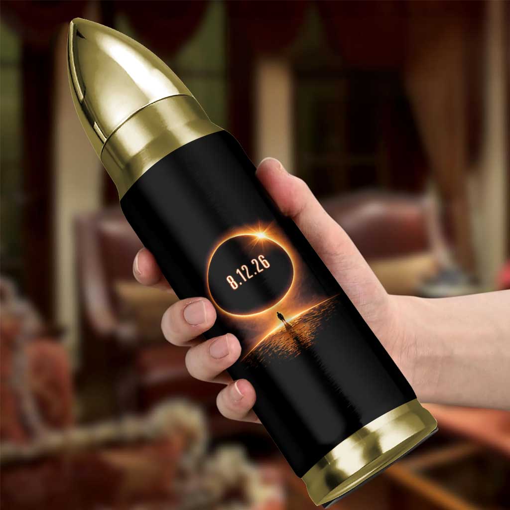 Total Solar Eclipse 2026 Bullet Tumbler August 12th Totality Gift
