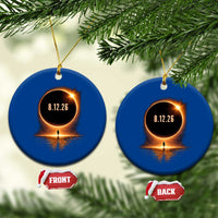 Total Solar Eclipse 2026 Ceramic Ornament August 12th Totality Gift