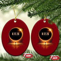 Total Solar Eclipse 2026 Ceramic Ornament August 12th Totality Gift