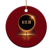 Total Solar Eclipse 2026 Ceramic Ornament August 12th Totality Gift