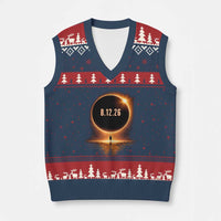 Total Solar Eclipse 2026 V-Neck Knit Sweater Vest August 12th Totality Gift
