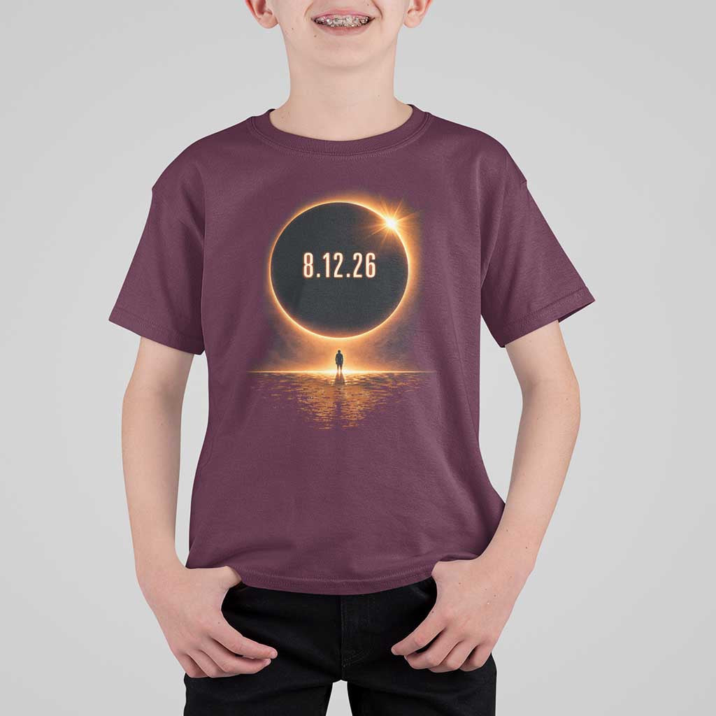 Total Solar Eclipse 2026 T Shirt For Kid August 12th Totality Gift