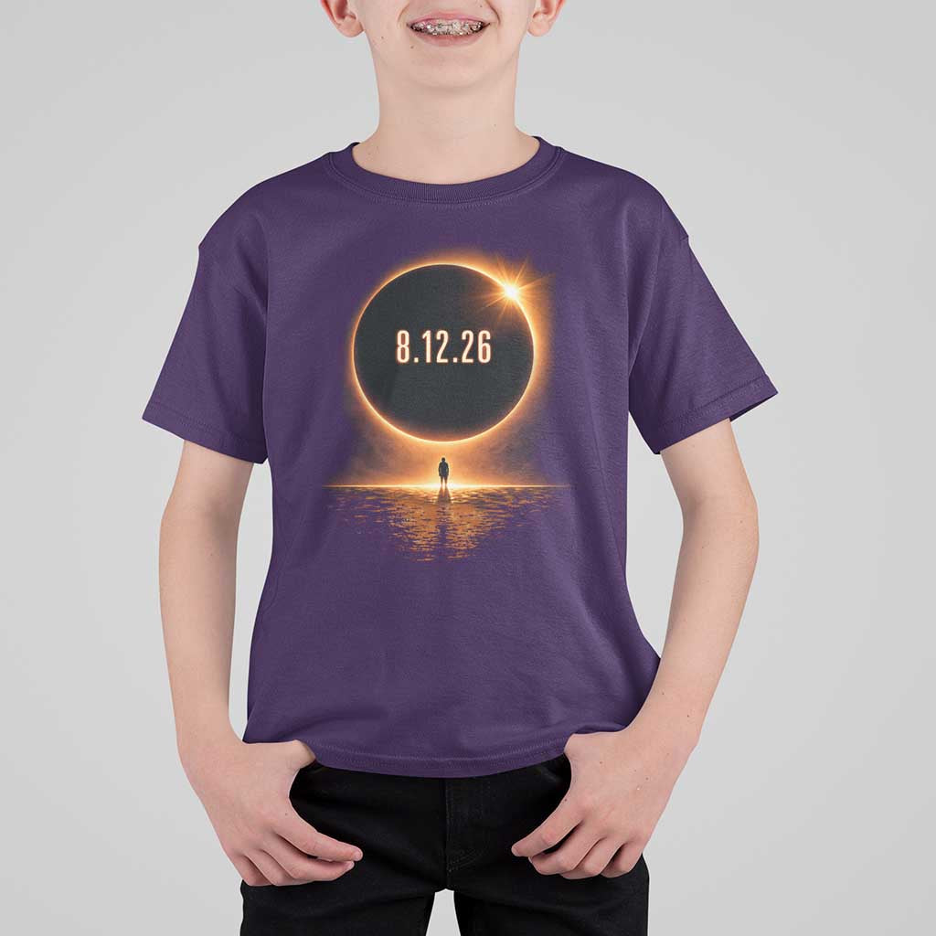 Total Solar Eclipse 2026 T Shirt For Kid August 12th Totality Gift