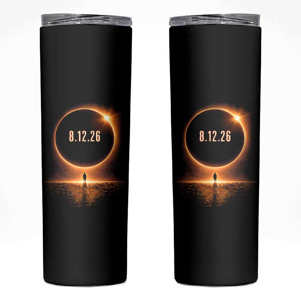 Total Solar Eclipse 2026 Skinny Tumbler August 12th Totality Gift