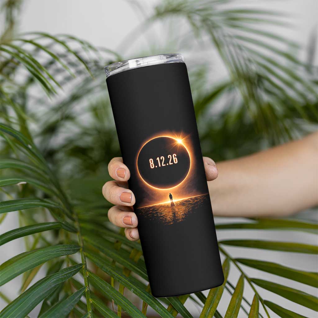 Total Solar Eclipse 2026 Skinny Tumbler August 12th Totality Gift