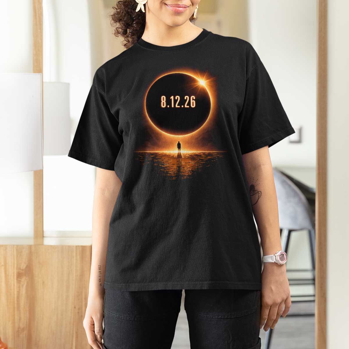 Total Solar Eclipse 2026 T Shirt For Women August 12th Totality Gift