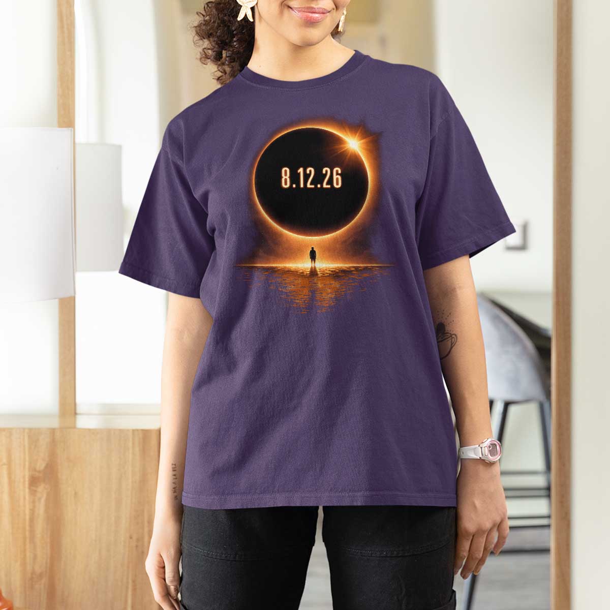Total Solar Eclipse 2026 T Shirt For Women August 12th Totality Gift