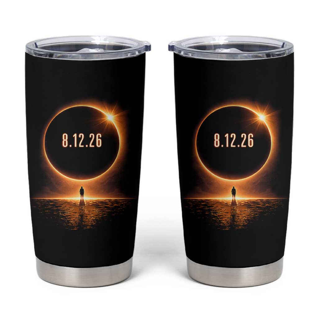 Total Solar Eclipse 2026 Tumbler Cup August 12th Totality Gift