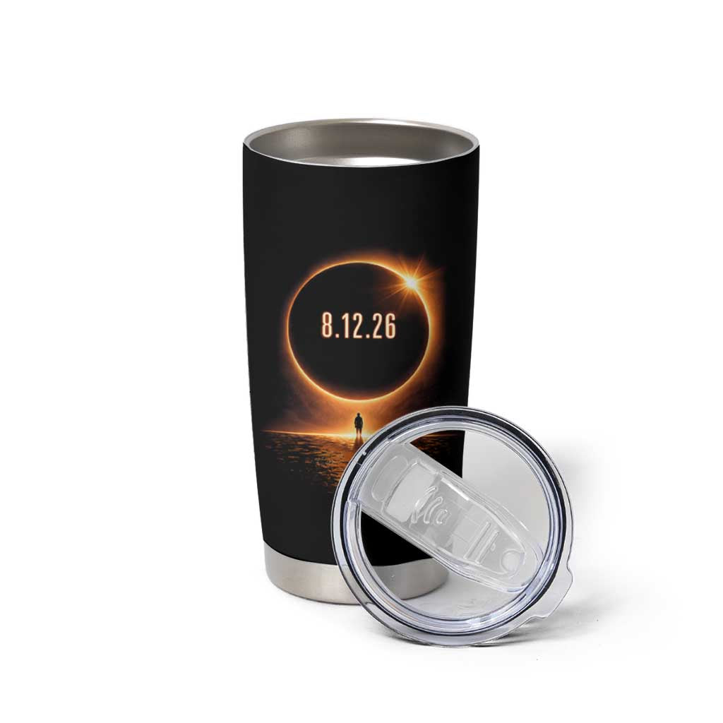 Total Solar Eclipse 2026 Tumbler Cup August 12th Totality Gift