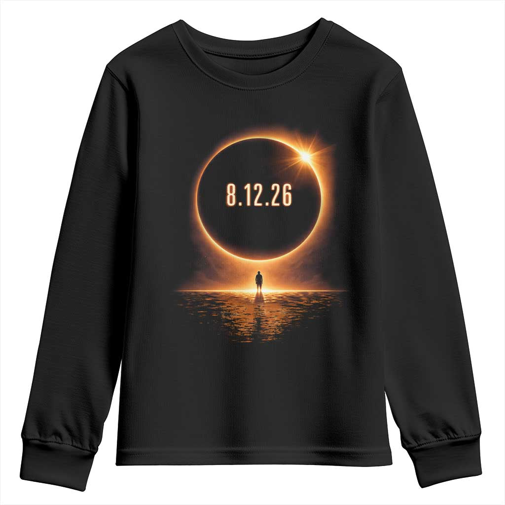 Total Solar Eclipse 2026 Youth Sweatshirt August 12th Totality Gift